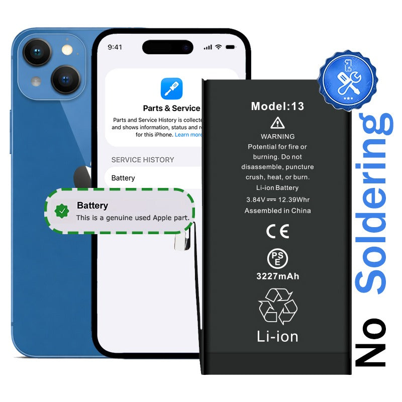 iPhone 13 Diagnostic Battery with Pulled OEM Chip | No Unknown Part Warning