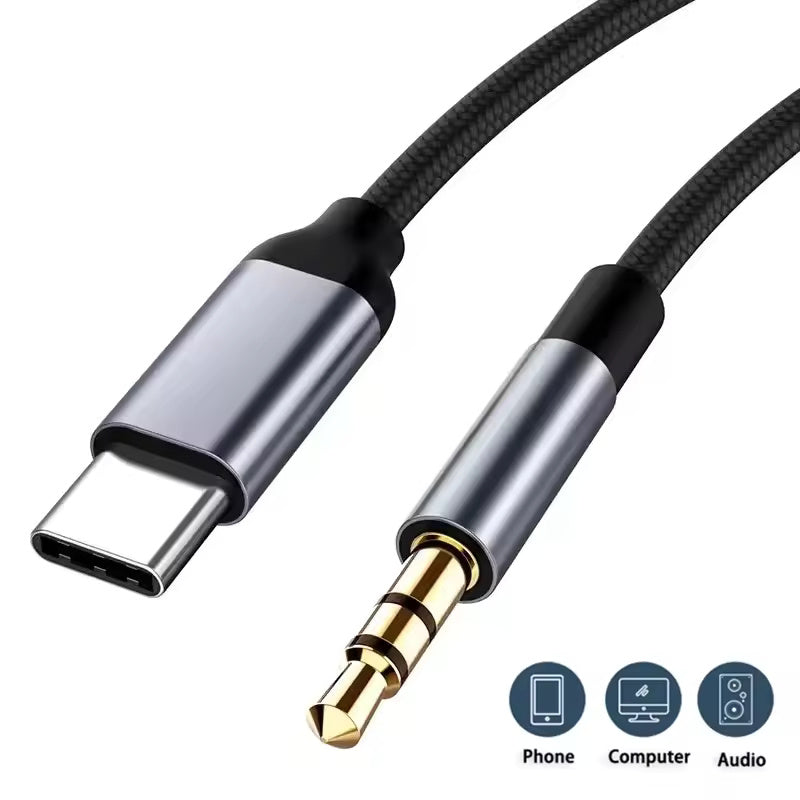 Kuulaa USB-C to Aux Male 3.5mm Jack cable (0.5m)