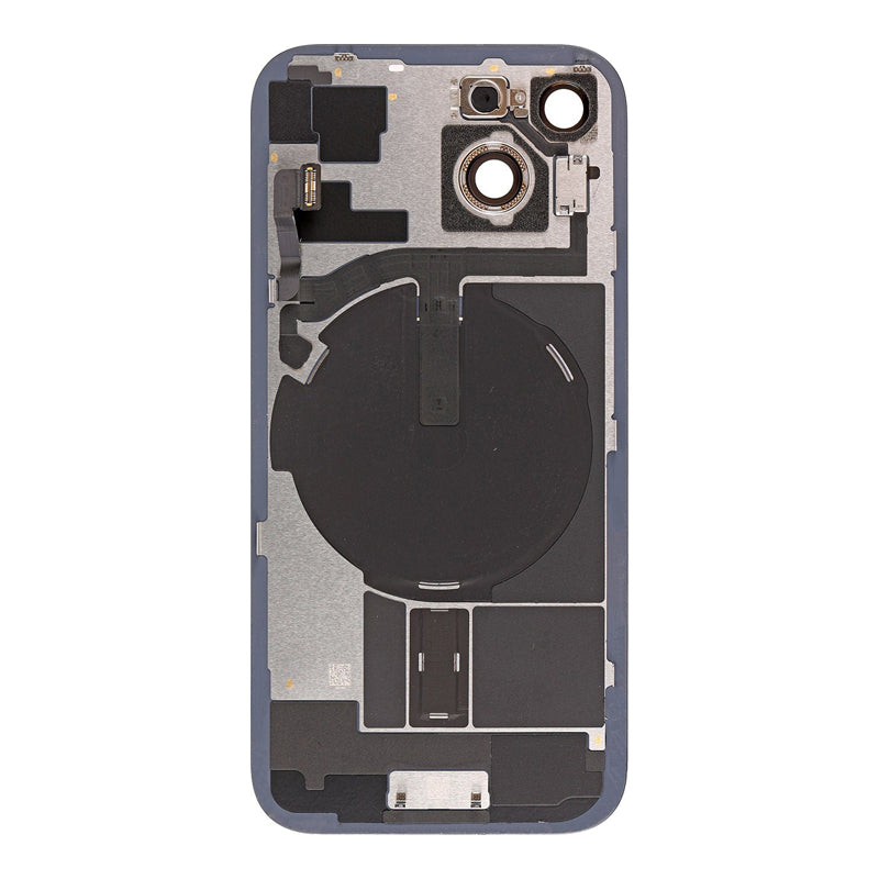 iPhone 15 Back Glass Cover with Frame & Small Parts (Wireless Coil, Flash & Mic)