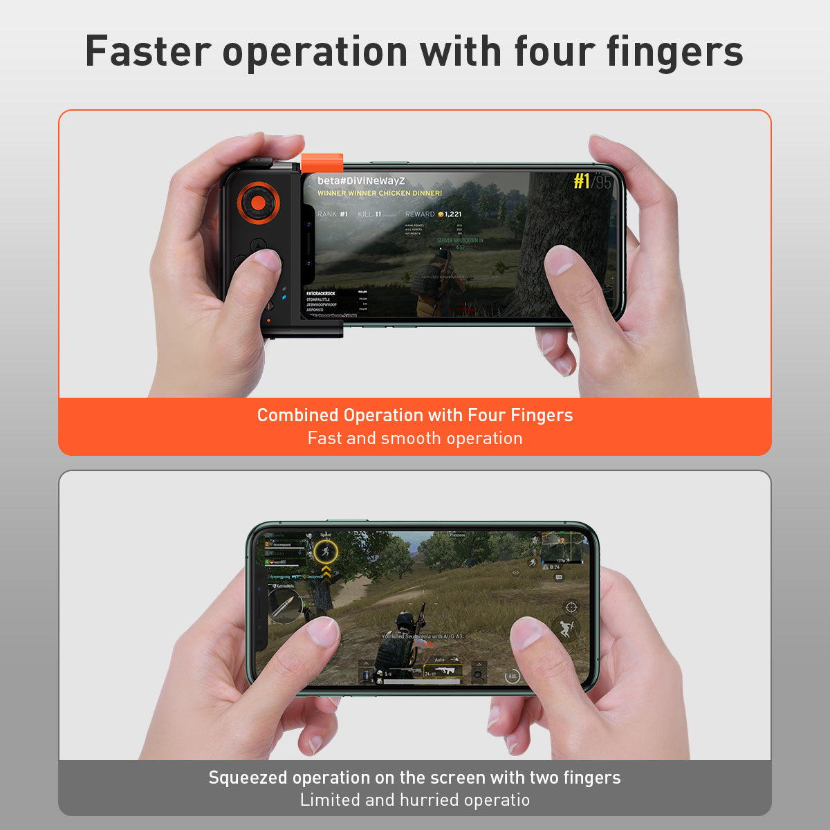Baseus GAMO One-Handed PUBG L1/L2 Button Gaming Controller Gamepad with Joystick for Mobile