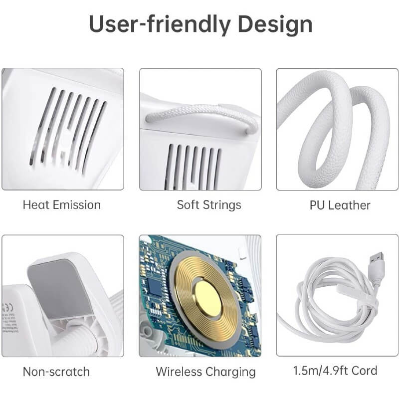 CHOETECH 2in1 Flexible Gooseneck Phone Desktop Holder with Wireless Charger 10W (T548-S)