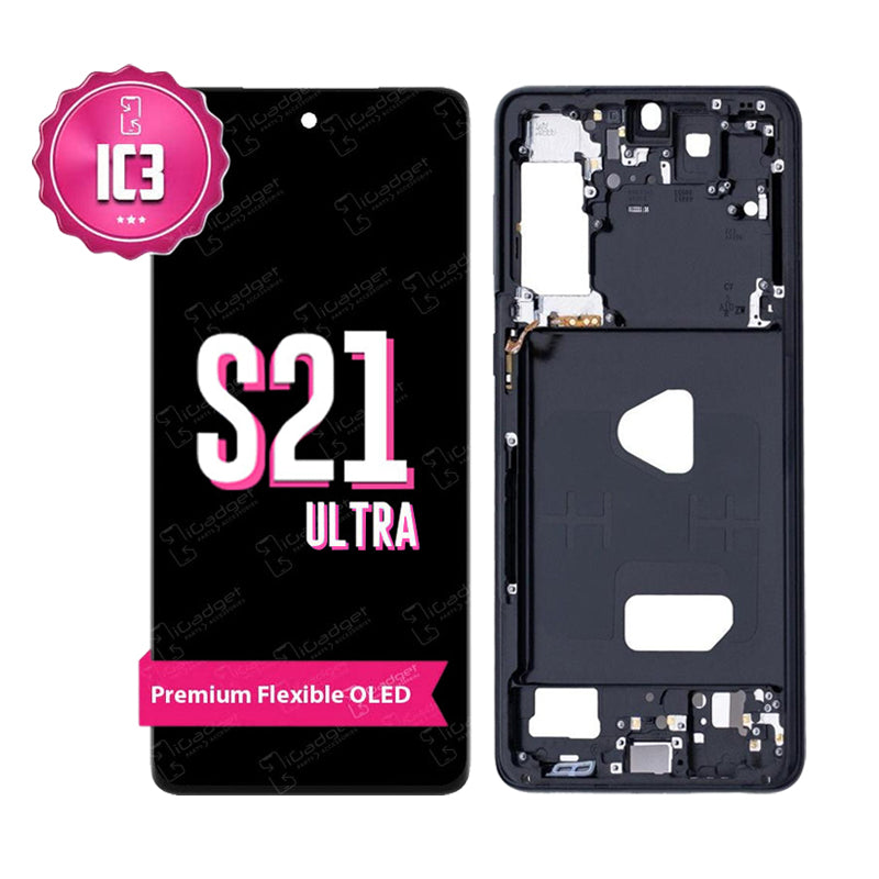Samsung S21 Ultra IC3 Screen Replacement with Middle Frame | OLED