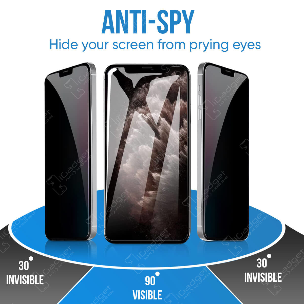 iPhone 12 Mini Glass Screen Protector Privacy Tint | Case Friendly