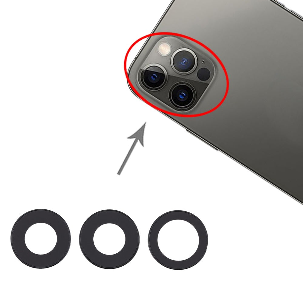 iPhone 15 Pro Max Back Inner Glass Camera Lens Replacement (3 Pieces)