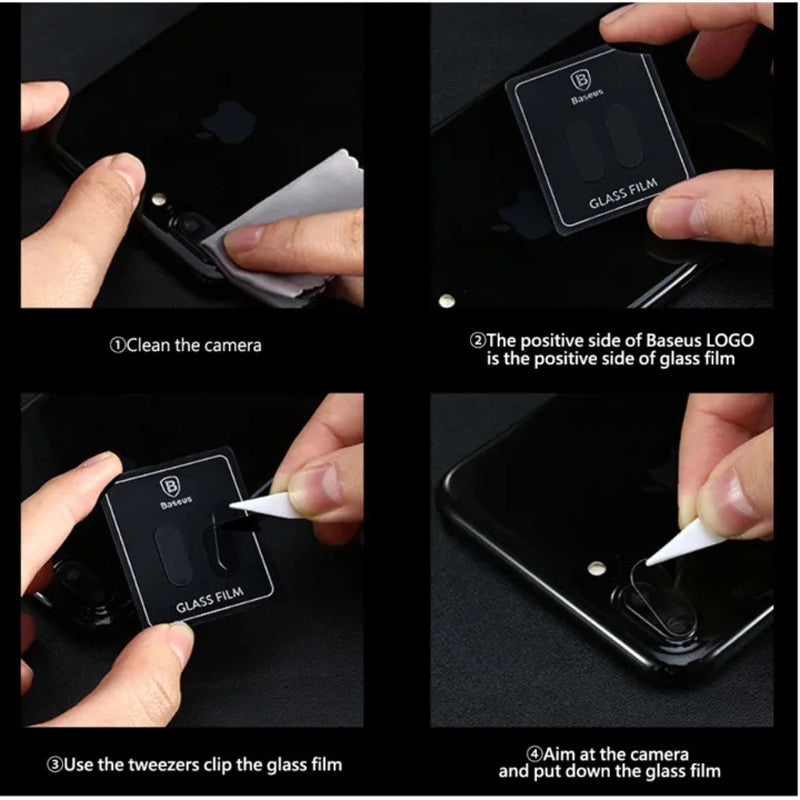 Baseus iPhone 7/8 Plus Rear Camera Lens Glass Film Protector (2 pieces)