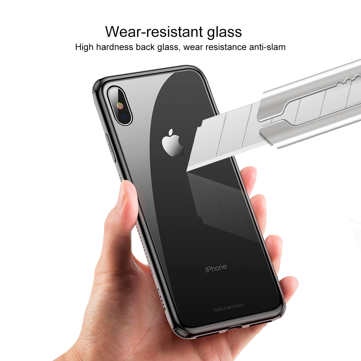 iPhone XS Baseus See-Through Glass Protective Case