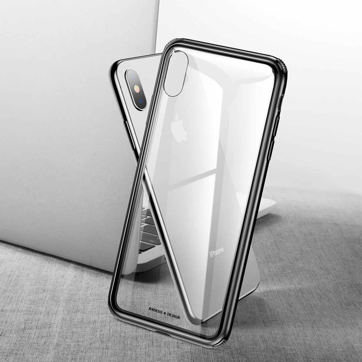 iPhone XS Baseus See-Through Glass Protective Case