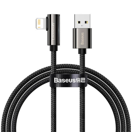 BASEUS 1M Elbow USB to Lightning Charging Cable (2.4A) | Legendary Series L-Shaped Bend iPhone Fast Charger Cable