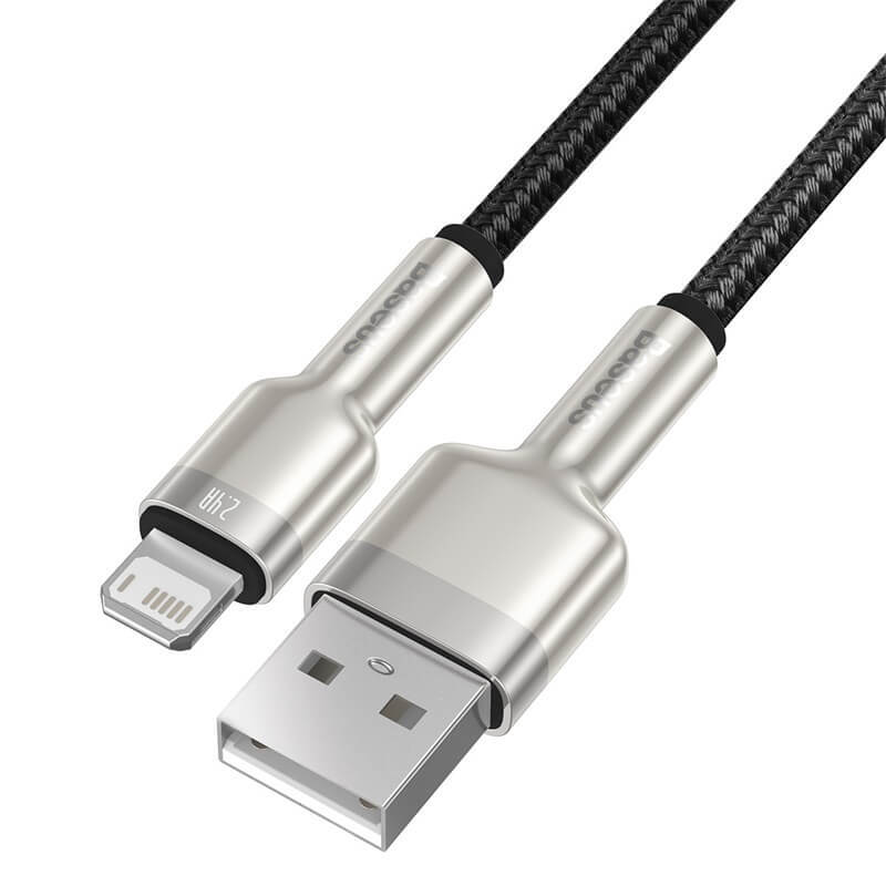 BASEUS 1M USB to Lightning Charging Cable (2.4A) | Cafule Metal Series Apple iPhone Fast Charger Cable
