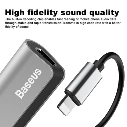 Baseus Male to 2x Female iPhone Headphone Adapter-Silver