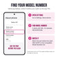 How to find your Samsung Galaxy model number: open Settings, About phone, and match the SM model code before the slash to the compatible model list