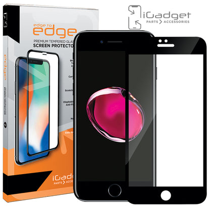 iPhone 7 Plus/8 Plus 3D Full Coverage Ultra Clear Glass Screen Protector-White Border