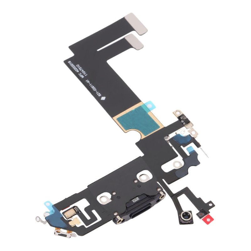 Back of the iPhone 12 mini charging port flex cable, showing the rear of the Lightning port board and flex