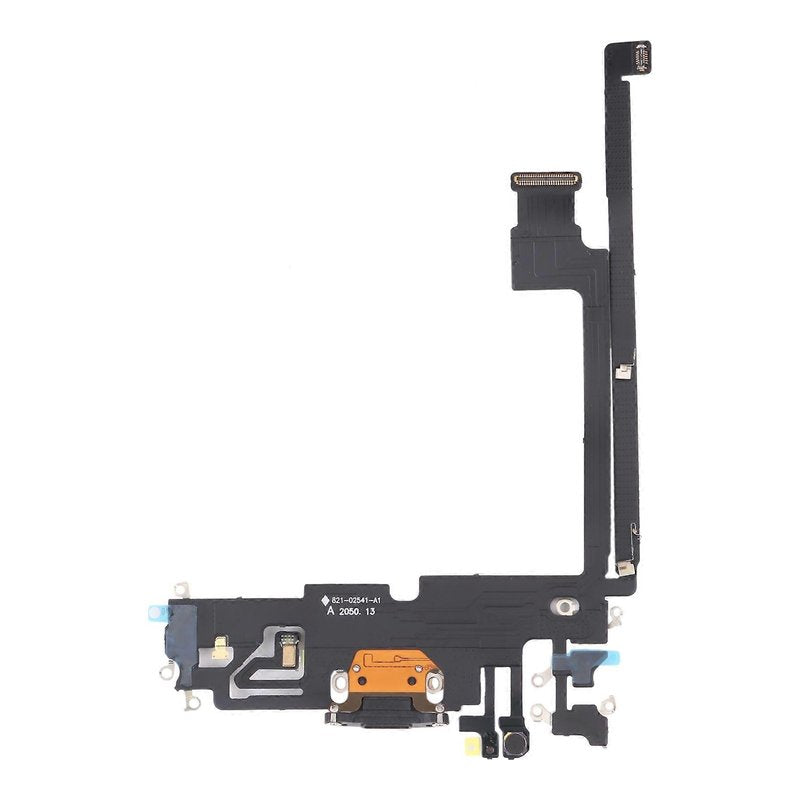 Back of the iPhone 12 Pro Max charging port flex cable, showing the rear of the Lightning port board and flex