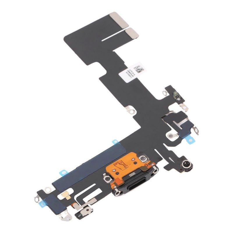 Back of the iPhone 13 charging port flex cable, showing the rear of the Lightning port board and flex