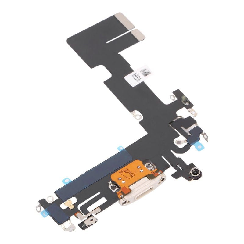 Back of the iPhone 13 charging port flex cable, showing the rear of the Lightning port board and flex