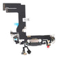 iPhone 13 mini charging port flex cable with a black Lightning port, front view of the port, microphone and flex