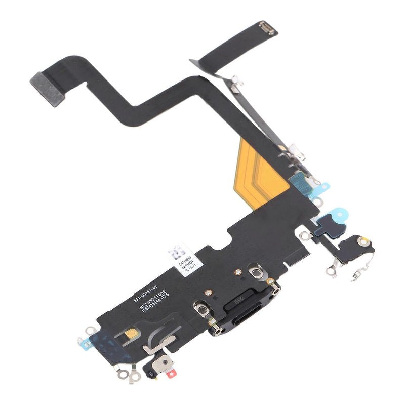 Back of the iPhone 14 Pro charging port flex cable, showing the rear of the Lightning port board and flex