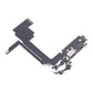 Angled view of the iPhone 15 Pro Max charging port flex cable with a black USB-C port and its connectors