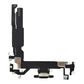 Back of the iPhone 16 charging port flex cable laid flat, showing the USB-C port from behind, the printed part number and the board connectors