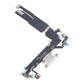 Angled view of the iPhone 16 charging port flex cable with a white USB-C port and its connectors