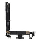 Back of the iPhone 16 Plus charging port flex cable laid flat, showing the USB-C port from behind, the printed part number and the board connectors
