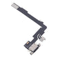 Angled view of the iPhone 16 Pro Max charging port flex cable with a black USB-C port and its connectors