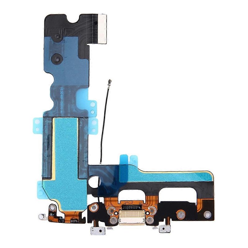Back of the iPhone 7 Plus charging port flex cable, showing the rear of the Lightning port board and flex