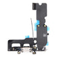 iPhone 7 Plus charging port flex cable with a white Lightning port, front view of the port, microphone and flex