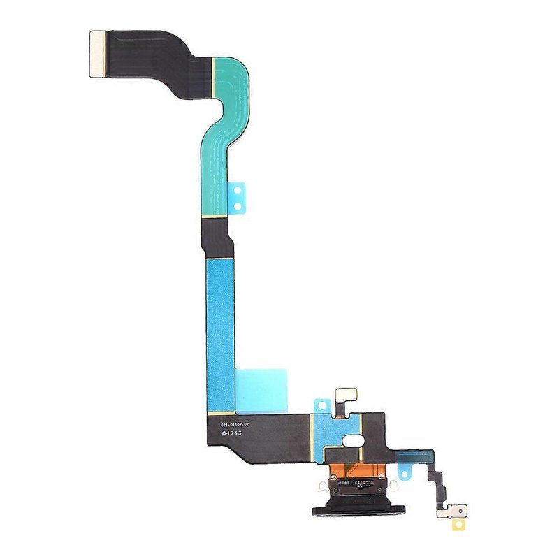 Back of the iPhone X charging port flex cable, showing the rear of the Lightning port board and flex