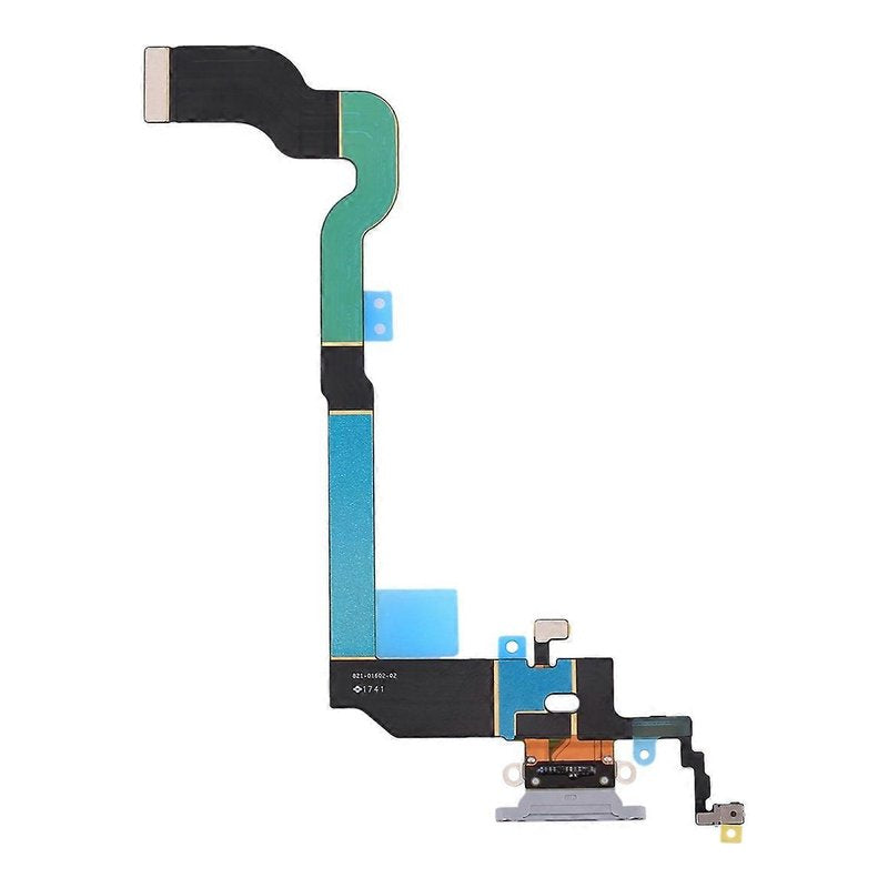 Back of the iPhone X charging port flex cable, showing the rear of the Lightning port board and flex