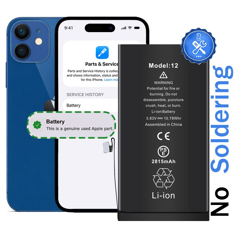iPhone 12/12 Pro Diagnostic Battery with Pulled Chip | No Warning Messages