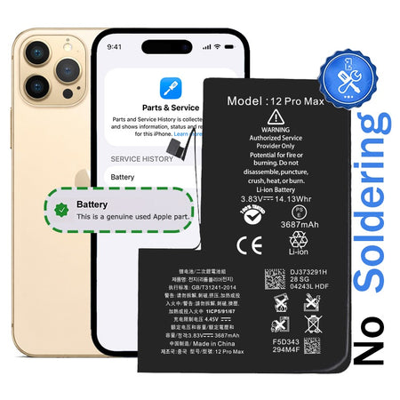 iPhone 12 Pro Max Diagnostic Battery with Pulled Chip | No Warning Messages