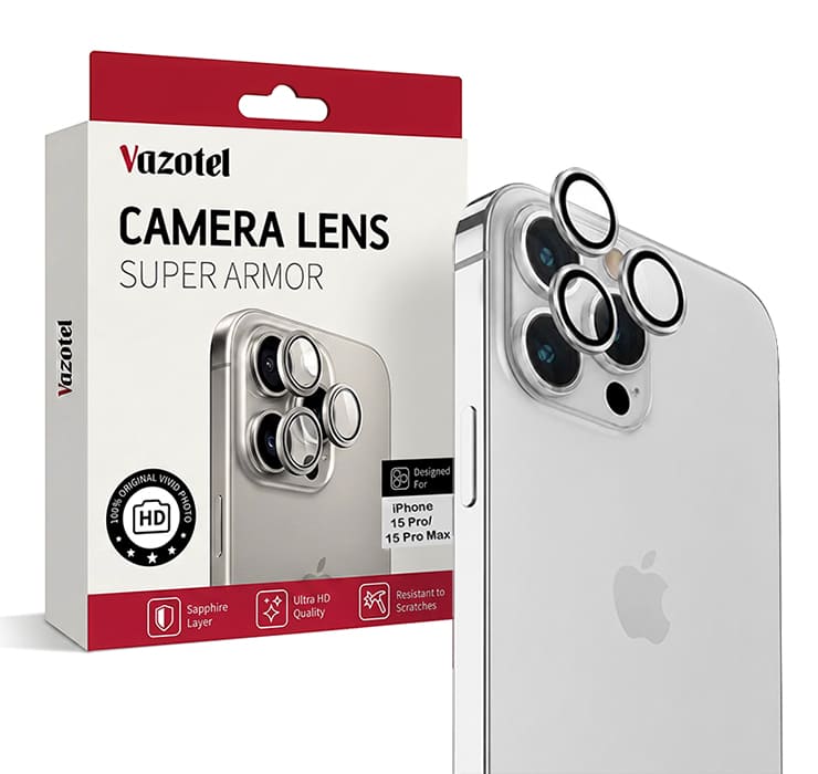 iPhone 15 Pro/15 Pro Max Camera Lens Cover Protector | Tempered Glass