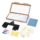 The MacBook Pro 13 inch Retina A1425 replacement battery, battery model A1437, shown in its open box with the supplied tools and accessories