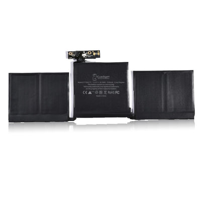 Label side of the MacBook Pro 13 inch A1708 replacement battery, battery model A1713, printed with the iGadget label and CE, FC and RoHS marks on the cells
