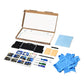 The MacBook Pro 16 inch A2141 replacement battery, battery model A2113, shown in its open box with the supplied tools and accessories