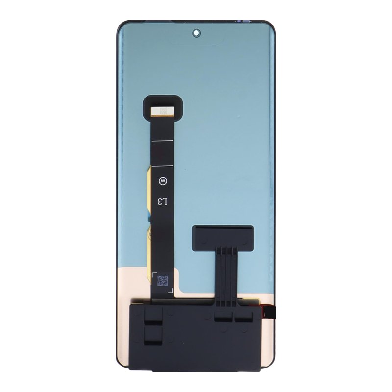 Back of the Motorola Edge 40 premium soft OLED replacement screen, showing the flex cable and connector