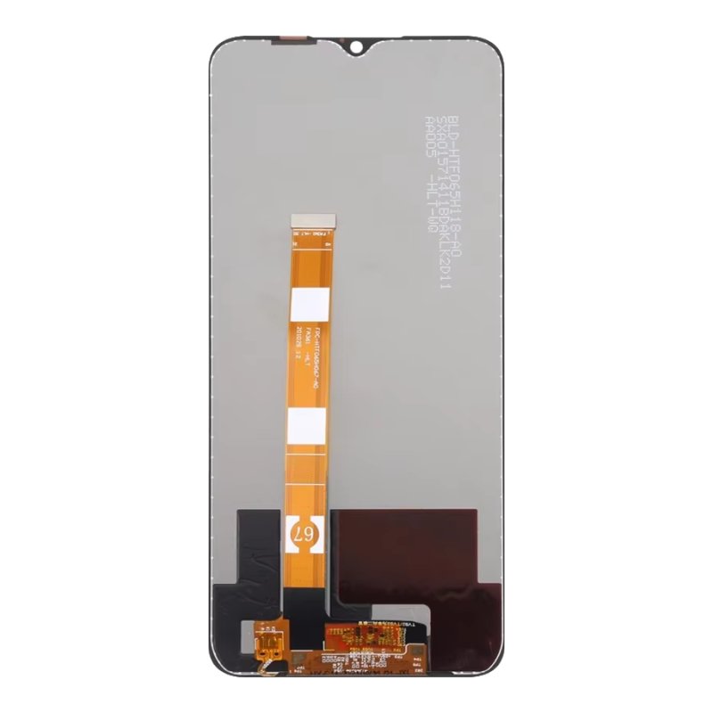 Back of the OPPO A16, A16s and A54s premium OEM LCD replacement screen, showing the flex cable and connector