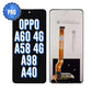 OPPO A60 4G, A58 4G, A98 and A40 premium OEM LCD screen replacement, showing the front and the back of the screen