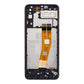 Back of the Samsung Galaxy A04e (SM-A042F) replacement in-cell LCD screen, showing the new middle frame and display flex, ready for your board, sub-board and battery