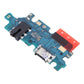 Samsung Galaxy A13 4G charging port board printed A135F/U, with USB-C port, headphone jack and microphone, second angled view on a white background