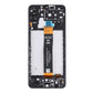Back of the Samsung Galaxy A13 5G OEM LCD with middle frame, showing the black frame and the display flex cable marked A13 5G