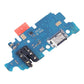 Samsung Galaxy A25 5G charging port board printed A25_5G, with USB-C port, headphone jack and microphone, angled view of the other side on a white background