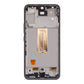 Back of the Samsung Galaxy A54 5G replacement OLED screen, showing the new middle frame with the copper heat spreader, ready for your board, sub-board and battery
