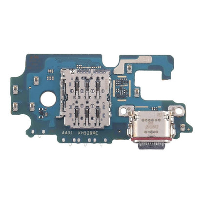 Samsung Galaxy S25 FE charging port board printed S731_05, with USB-C port, single SIM card reader and microphone, straight-on view of the SIM reader side on a white background