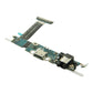 Samsung Galaxy S6 Edge charging port board printed SM-G925F, with micro USB port and headphone jack, angled view on a white background