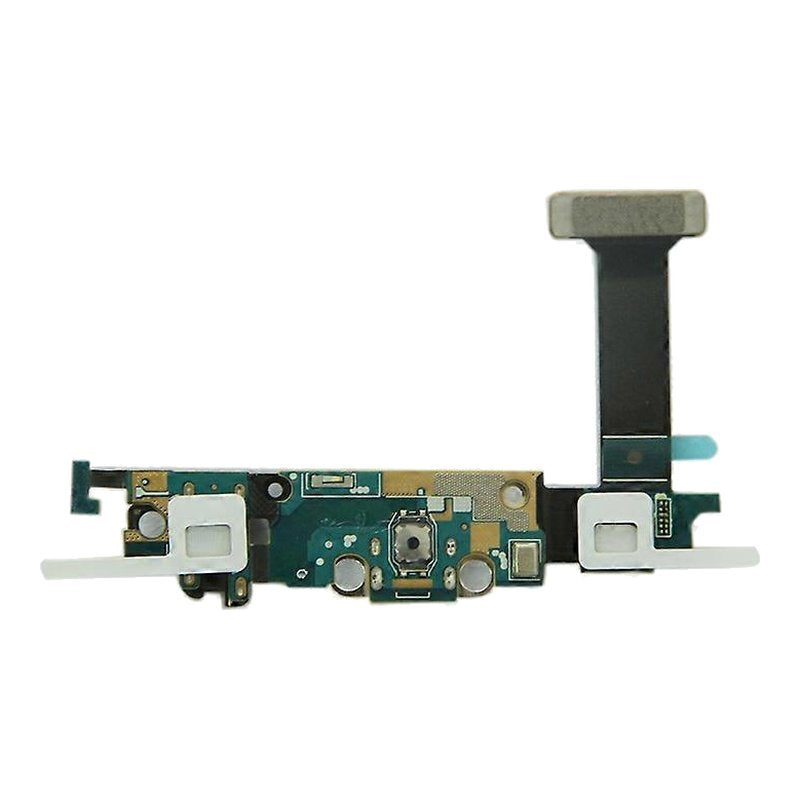 Back of the Samsung Galaxy S6 Edge charging port board printed SM-G925F, showing the flex connector side, straight-on view on a white background