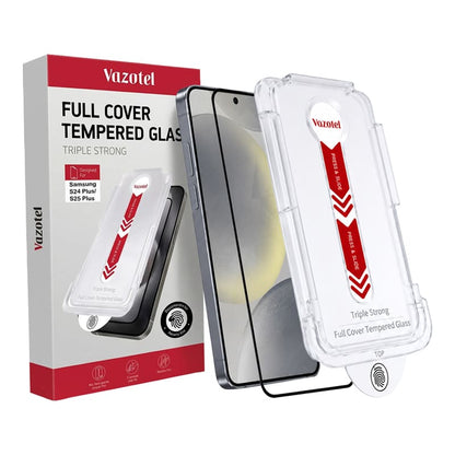 Samsung S24 Plus and Samsung S25 Plus Screen Protector Ultra Clear with Installation Tray | Full Coverage Tempered Glass