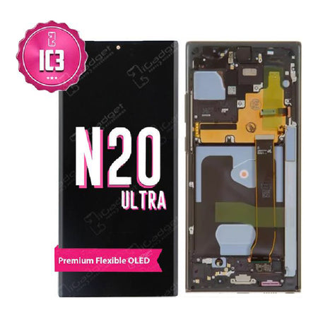 Samsung Note 20 Ultra IC3 Screen Replacement with Middle Frame | OLED